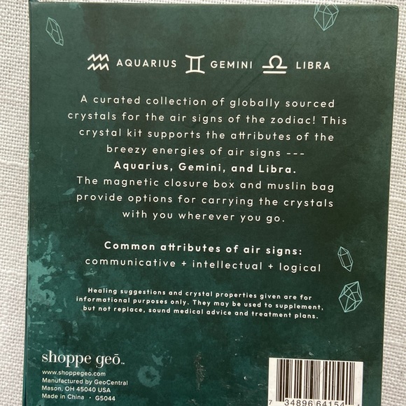 Zodiac Crystal Collection Air Aquarius + Gemini + Libra - Picture 4 of 4